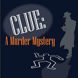 Illustration silhouette of a detective taking notes over a chalk outline figure in film noir style