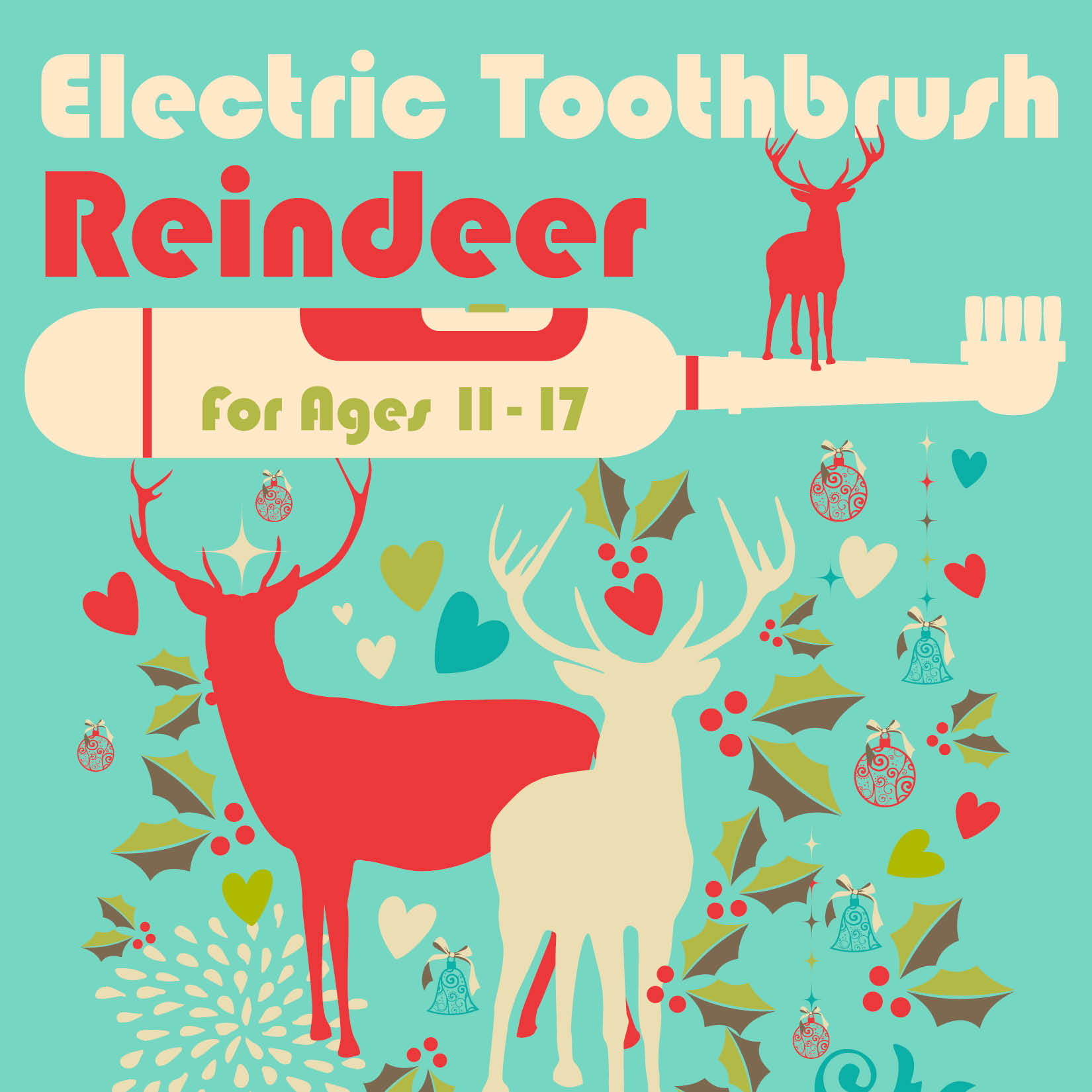 Electric Toothbrush Reindeer