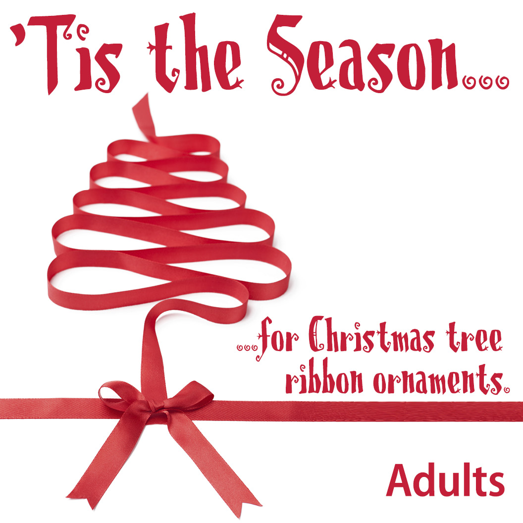 tis the season for christmas tree ribbon ornaments