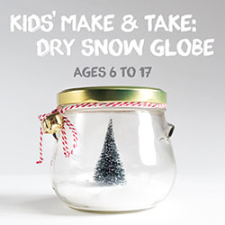 kid's make and take - dry snow globe