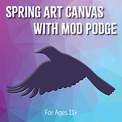  Spring Art Canvas with Mod Podge
