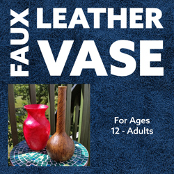 Faux Leather Vase