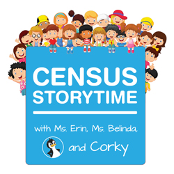 Census Storytime with Ms. Erin, Ms. Belinda, and Corky