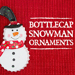 Bottlecap Snowman Ornaments