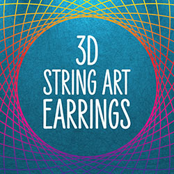 3D String Art Earrings