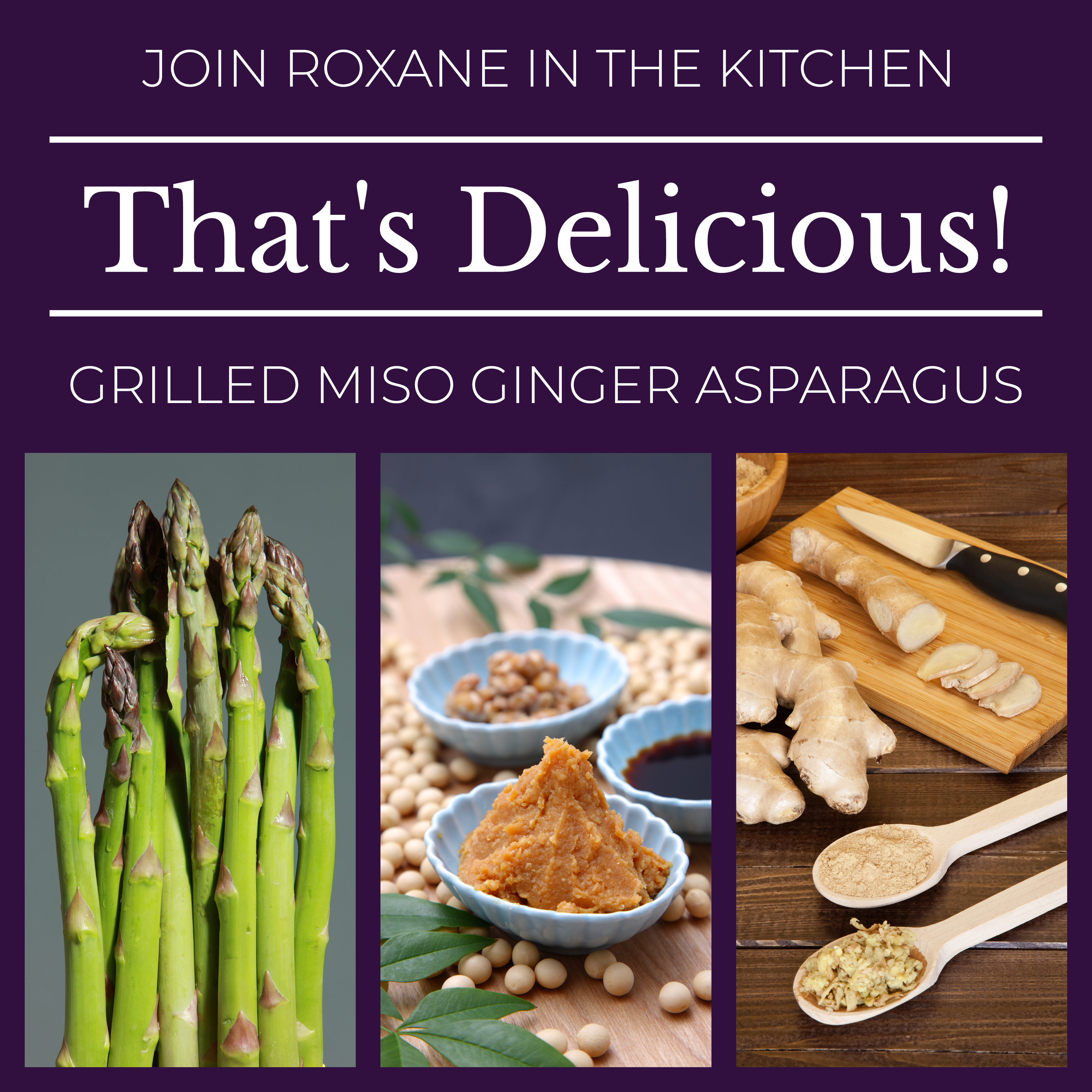 That's Delicious! Grilled Miso Ginger Asparagus