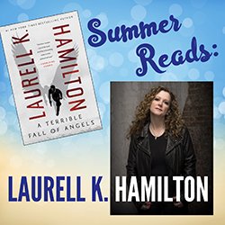 Image of Laurell K. Hamilton and book A Terrible Fall of Angels