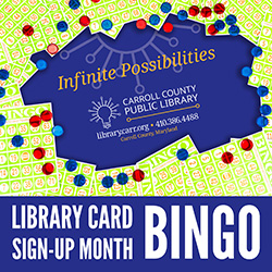 Library Card Sign-Up Month Bingo