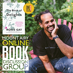 Image of The Book of Delights by Ross Gay and author photo