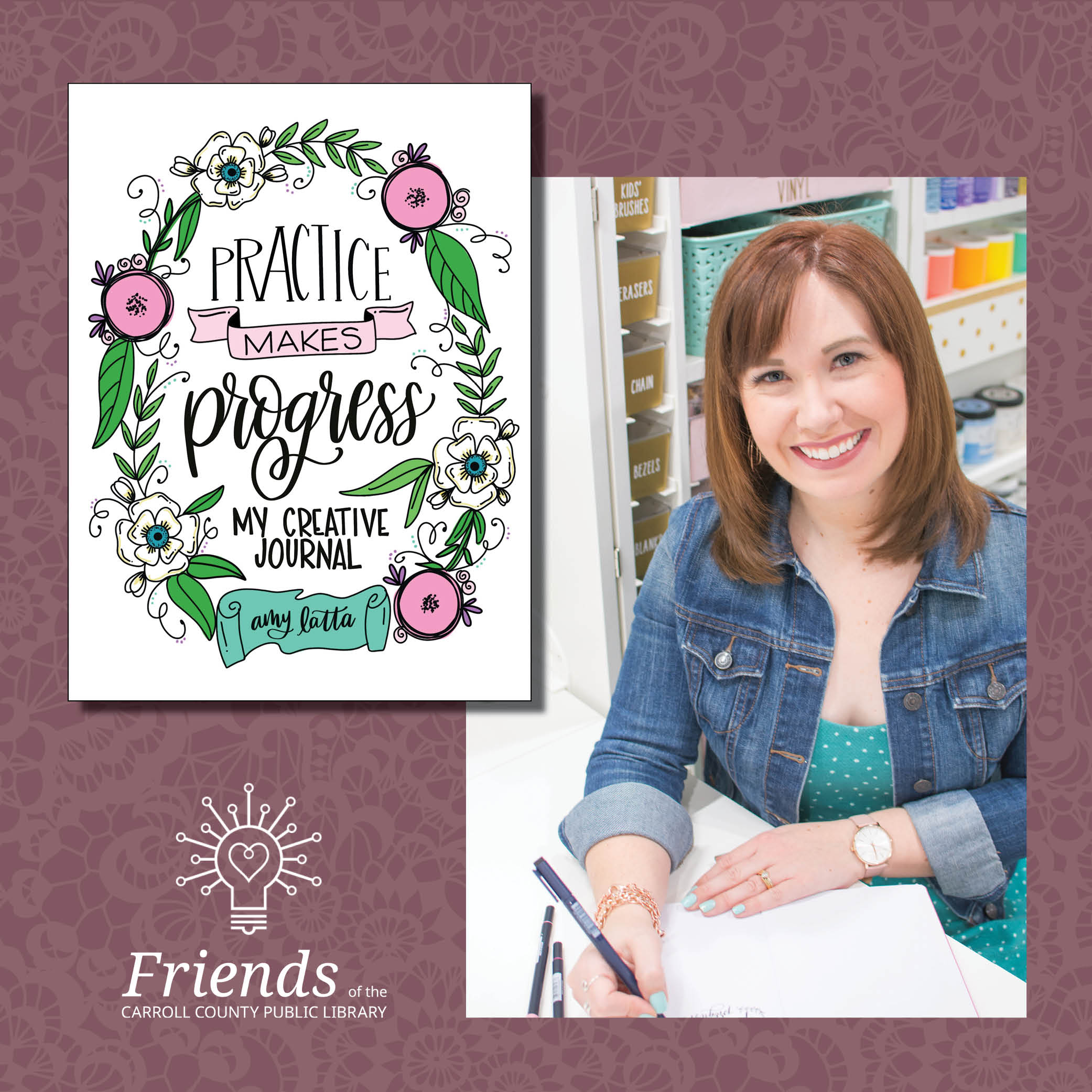 cover of Practice Makes Progress with woman author at desk