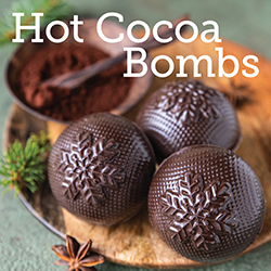Custom molded hot cocoa bombs
