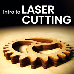 Wooden gear created by laser cutting