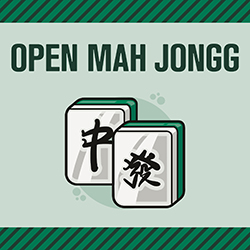 illustration of mah jongg tiles on a green background