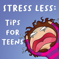 Illustration of stressed-out teenager