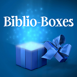 Open blue box with bow on top