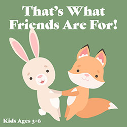 Illustration of a fox and rabbit as best friends