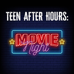 Movie night neon sign
