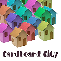 colorful assortment of cardboard houses
