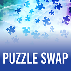 blue, teal, and purple puzzle pieces