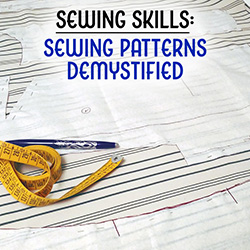 sewing pattern on table