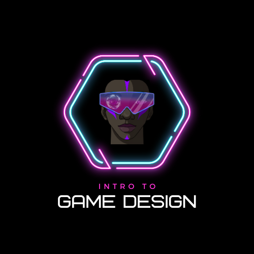 neon logo and graphic of face with glasses