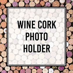 wine cork background with black text