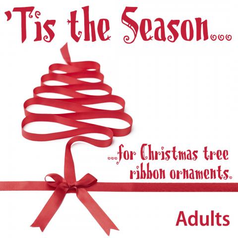 tis the season for christmas tree ribbon ornaments