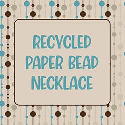 Recycled Paper Bead Necklace