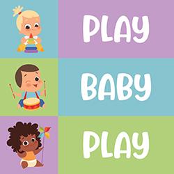 Illustration of diverse babies at play