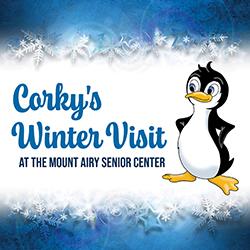 Corky's Winter Visit at the Mount Airy Senior Center