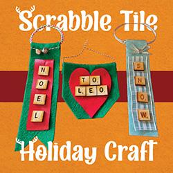 Handmade crafts using scrabble letter tiles