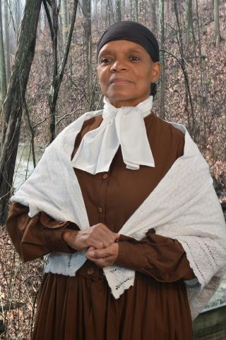 Janice the Groit portraying Harriet Tubman