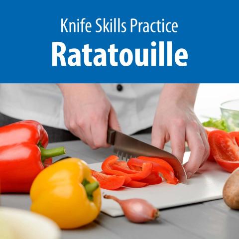 Knife skills practice - Ratatouille