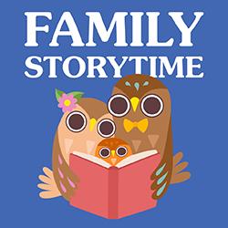 a family of cartooon owls reading