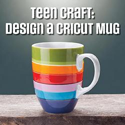 a multicolored mug