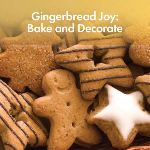 Gingerbread cookies with text - Gingerbread Joy: Bake and Decorate