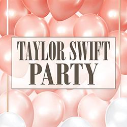 Taylor Swift Party pink and white balloons background