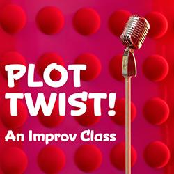 A vintage microphone on stand in front of a red sound baffle wall.