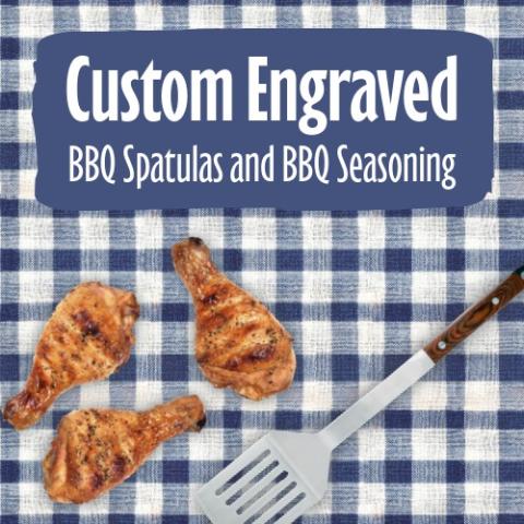 Custom Engraved BBQ Spatulas and BBQ Seasoning