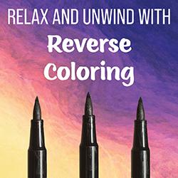 black permanent markers on a multi-color watercolor background