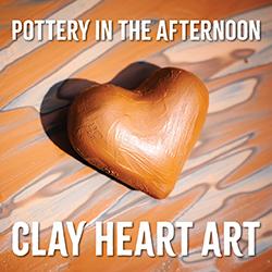 a brown clay heart
