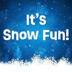 snowflakes and fir trees on a blue backround