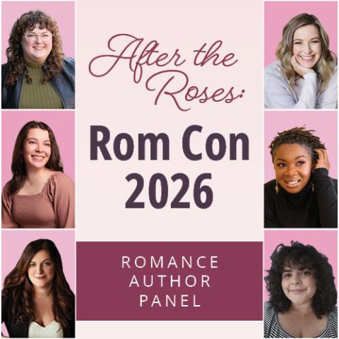 Rom Con author event promo image featuring guest authors.