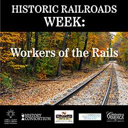 Image of rail tracks and autumn color.