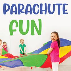 kids playing with parachute