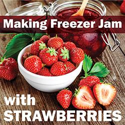 Making Freezer Jam with Strawberries