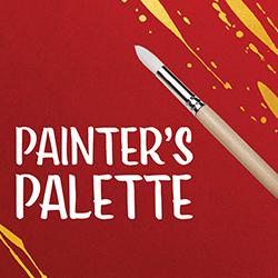 Red and yellow lunar new year background with a white paintbrush