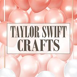 Taylor Swift Crafts pink and white balloons background