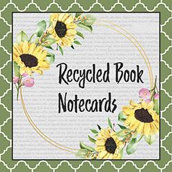 Recycled Book Notecards