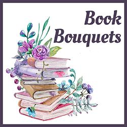 watercolor of books and flowers